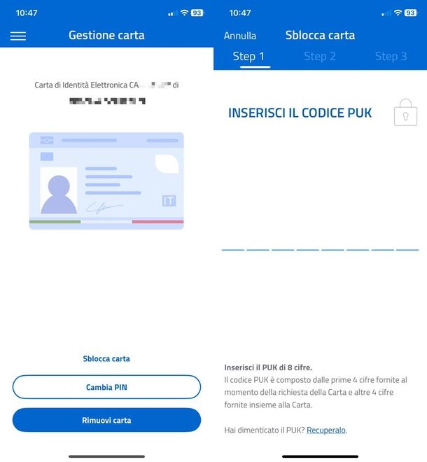 Come recuperare PIN Carta Identità