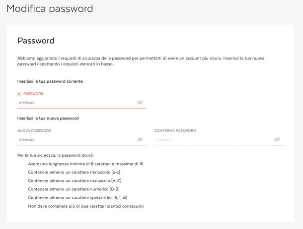 Cambiare password Postepay online