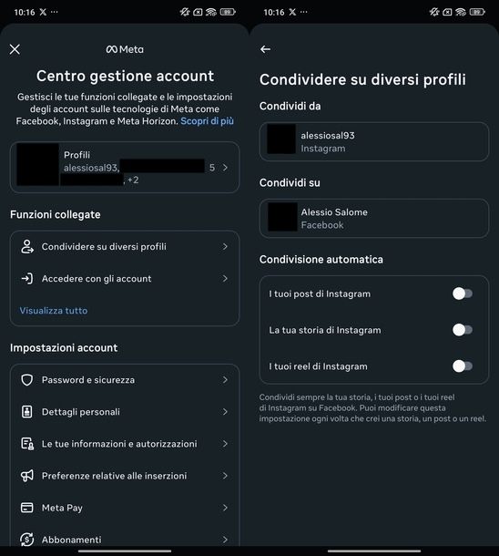 Scollegare Storie Instagram Facebook Android