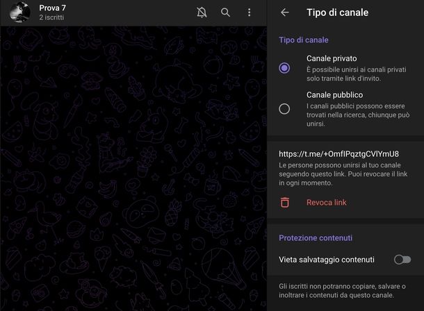 Creare canale Telegram Web
