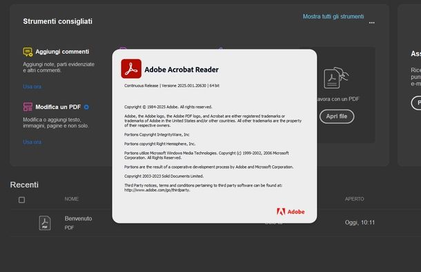 Aggiornare Adobe Acrobat Windows