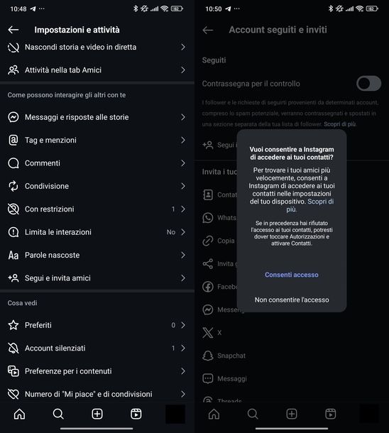 Seguire amici Facebook su Instagram Android