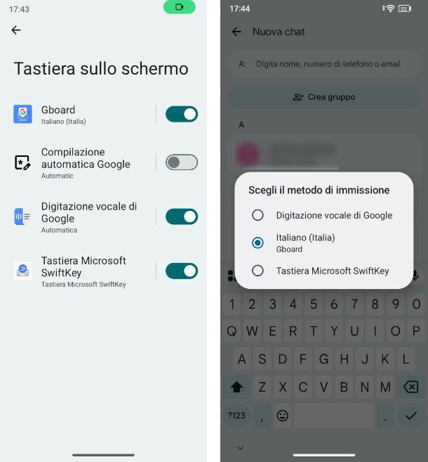 Come cambiare tastiera sul telefono