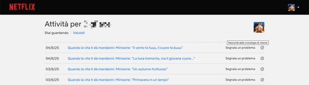 come eliminare i film già visti su Netflix sito