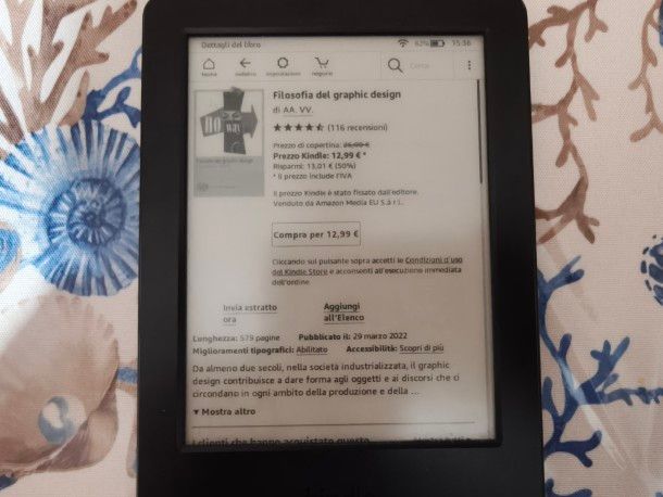 Ebook reader Kindle