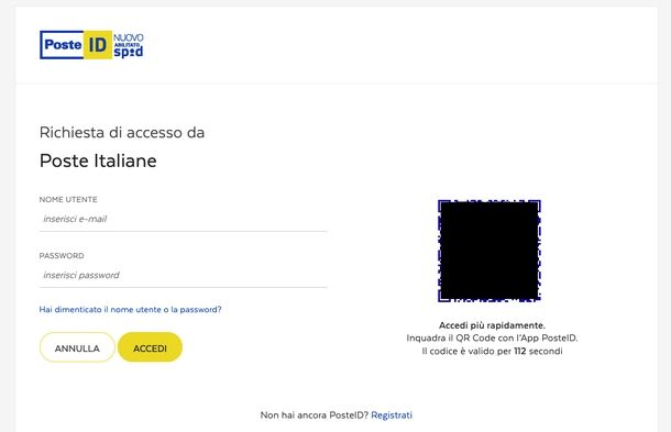 Login PosteID Web