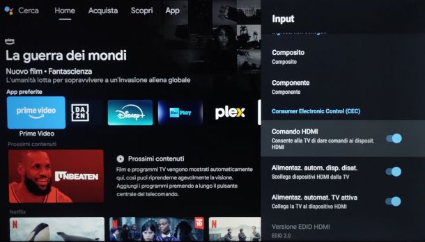 HDMI CEC su Smart TV Android