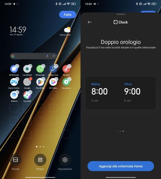 Impostare ora display Xiaomi