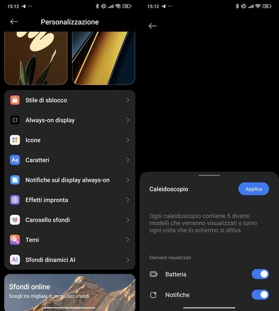 Impostare ora display Xiaomi