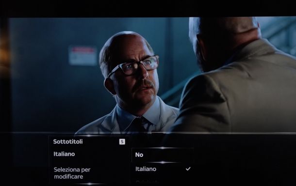 selezione sottotitoli film su Sky Q