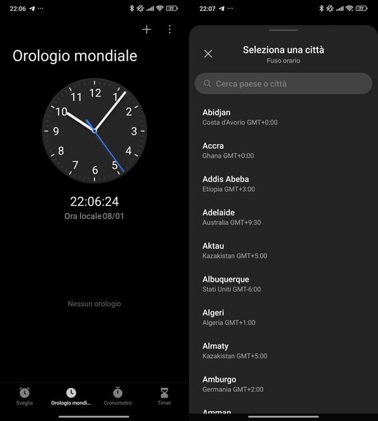 Impostare ora Xiaomi