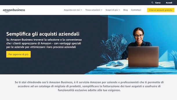 Creare account Amazon Business