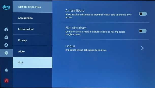Cambiare account Amazon Alexa Smart TV LG