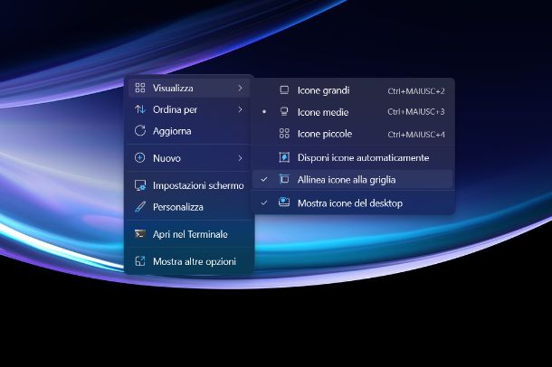 Come non far spostare le icone sul desktop