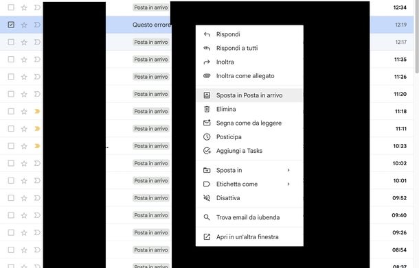 Recuperare mail archiviate Gmail Web