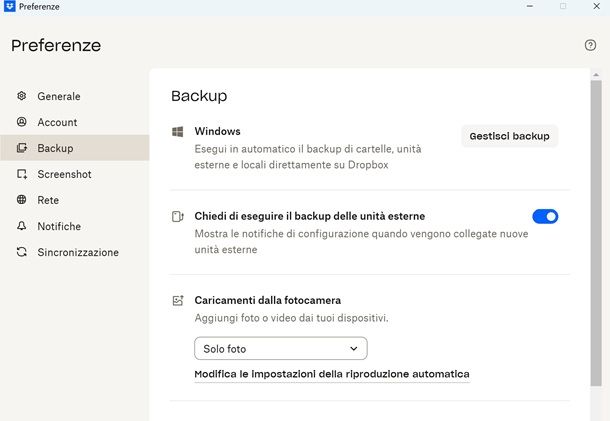 dropbox backup
