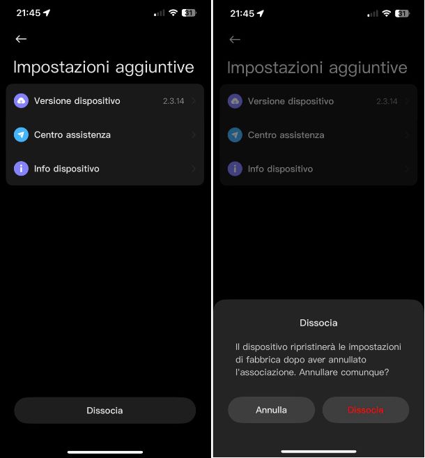 Come disattivare Mi Band