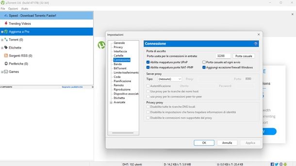 utorrent porte