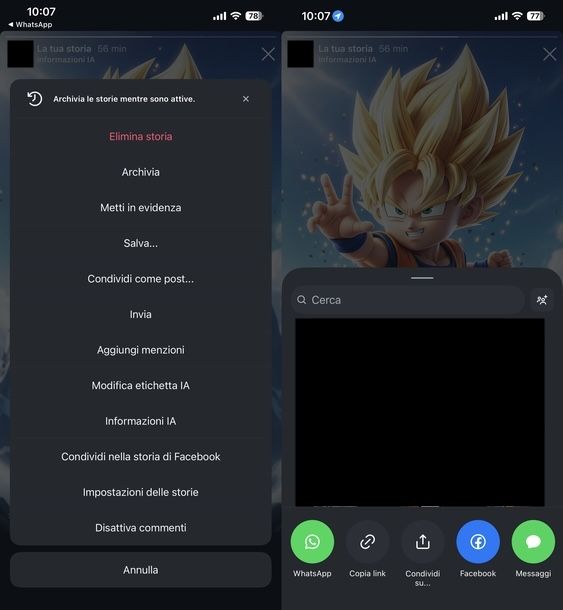 Condividere storia già pubblicata Instagram iPhone