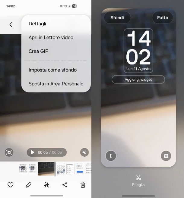 Come mettere un video come blocco schermo Samsung