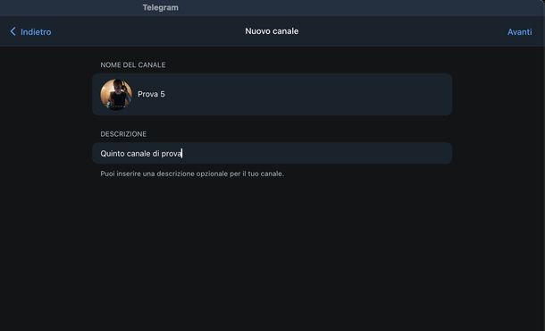 Creare canale Telegram macOS