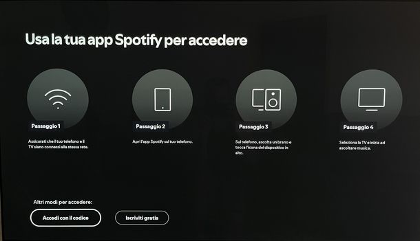 Login account Spotify Smart TV LG