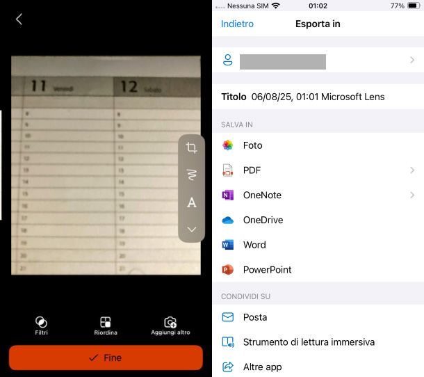 Microsoft Lens per iOS