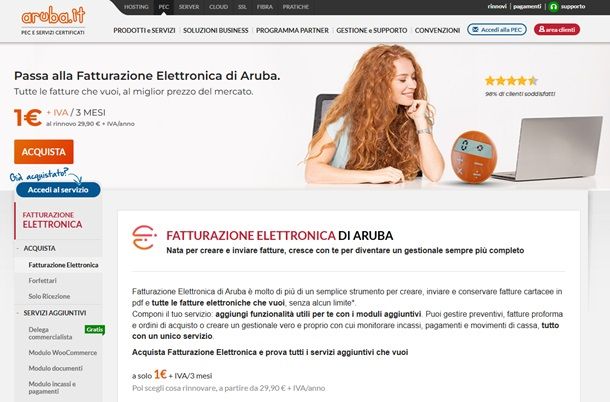 fatturazione elettronica aruba