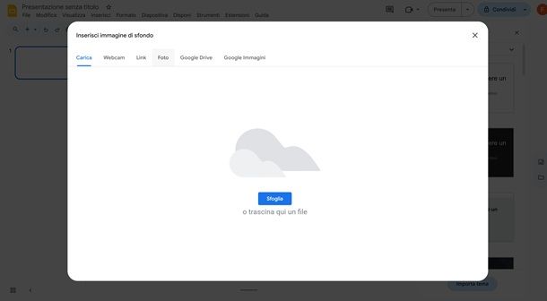 sfondo presentazioni google