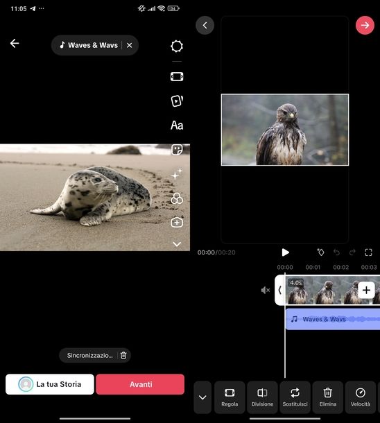 Tagliare video TikTok Android