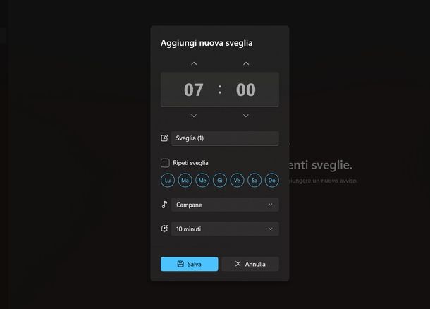 App Orologio Windows