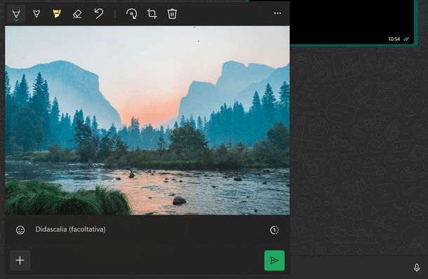Scrivere foto chat WhatsApp Windows