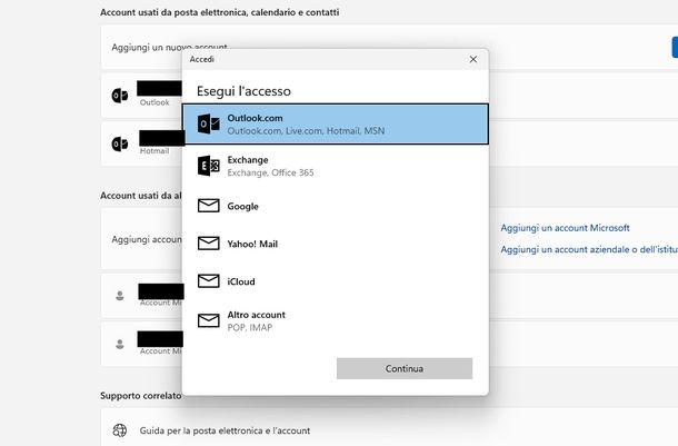 Cambiare account Microsoft Windows 11