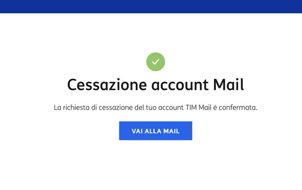 Eliminare account TIM Mail