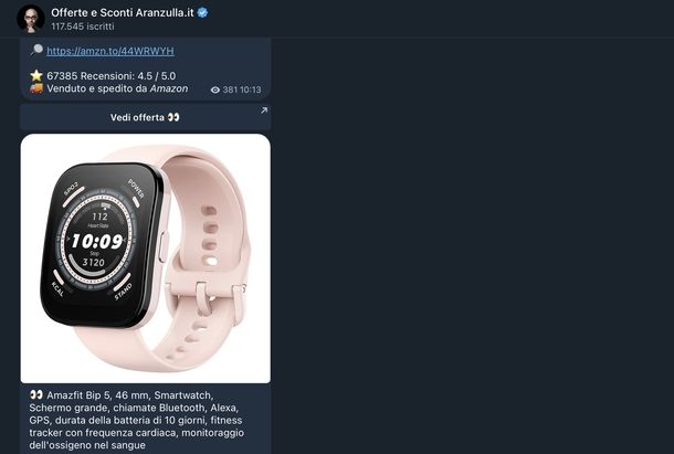 Creare canale Telegram offerte