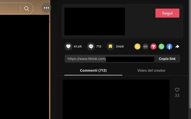 Eliminare TikTok salvati Web