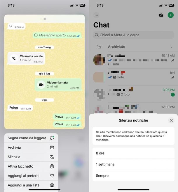 Silenziare WhatsApp iPhone