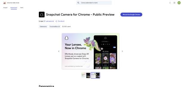 Snapchat Camera installata
