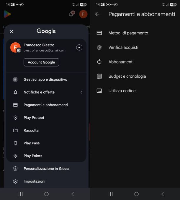 abbonamenti play store
