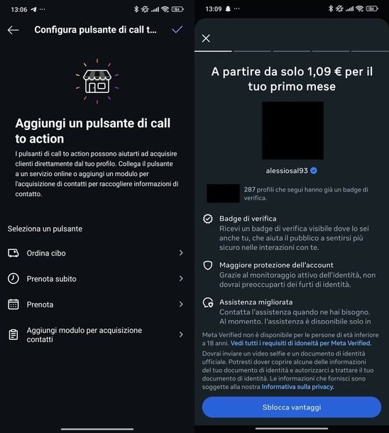 Modificare profilo Instagram altri dati