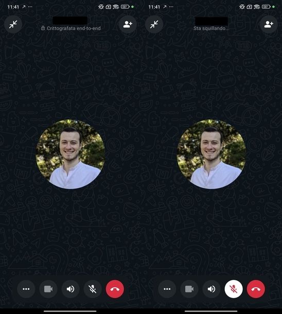Disattivare microfono WhatsApp Android