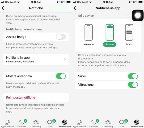 vibrazione WhatsApp iPhone