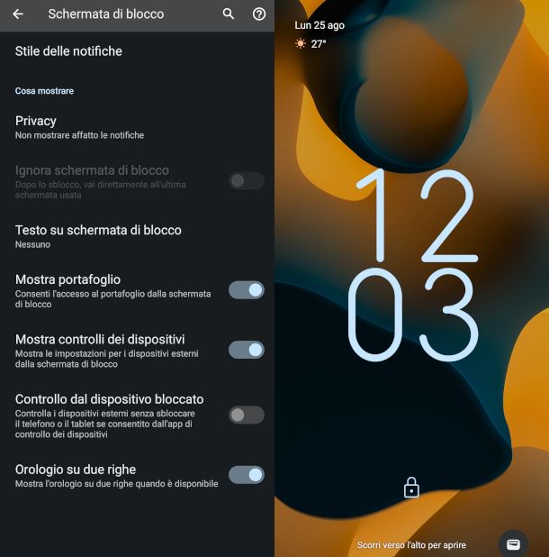 modifica schermata di blocco Motorola