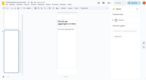 google presentazioni verticale