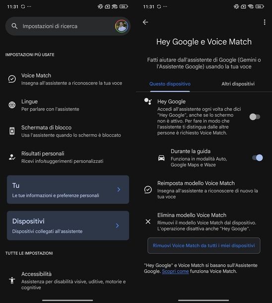 Disattivare microfono Assistente Google Gemini