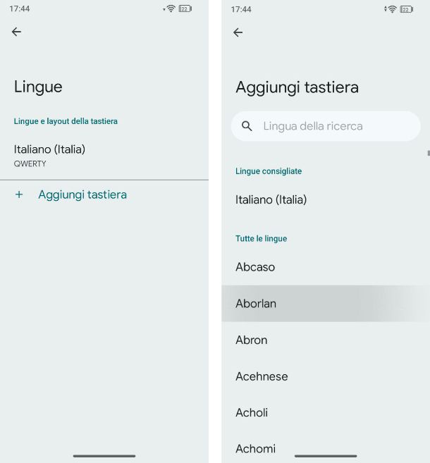 Come cambiare lingua sulla tastiera del telefono