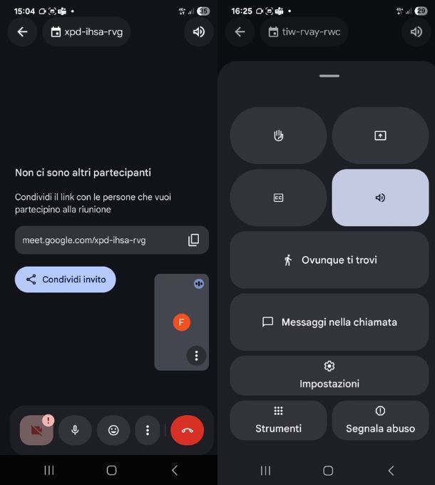 google meet condivisione