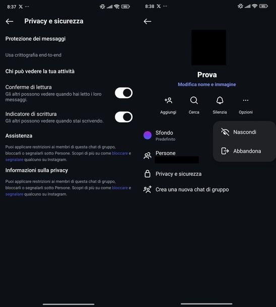 Vedere gruppi Instagram Android