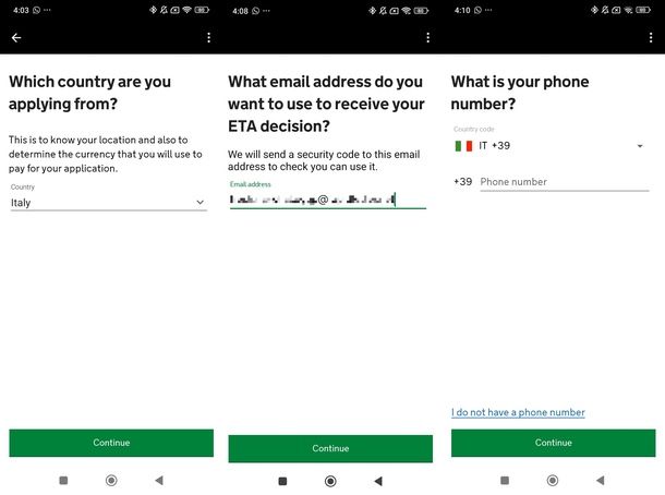 App per ETA UK richiesta
