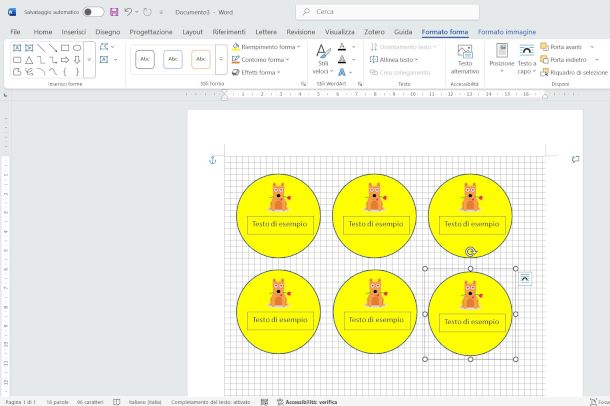 duplicazione etichette personalizzate su Word